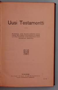 Uusi Testamentti Sortavalassa 1914. ( Uskonto, kristinusko )