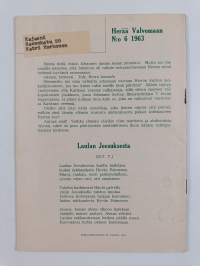 Herää walwomaan! : lehti hengellisen elämän syventämiseksi n:o 6/1963