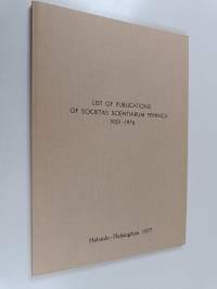 List of publications of Societas scientiarum Fennica 1939-1976