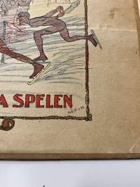 Pelilauta, ohjeet ja paketti ilmeisesti v. 1919, pohjoismaisista kisoista.
