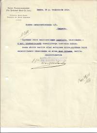 Raahen Puutavara Oy  Raahe 1920  - firmalomake