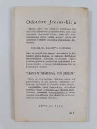 Hänen nimensä on Jeesus