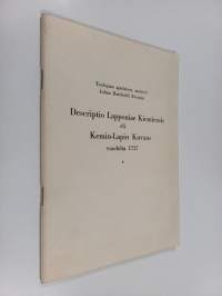 Descriptio Lapponiae Kiemiensis eli Kemin-Lapin kuvaus vuodelta 1737