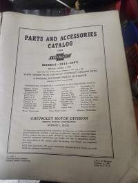 Chevrolet - alkuperäisiä varaosia chasic parts and accessories catalog