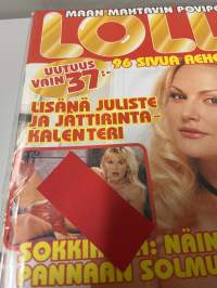 Lollo 1998? aikuisviihdelehti K-18. Kunto K 4-5 + mukana juliste ja kalenteri.