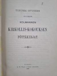 Turussa istuneen, Suomen kolmannen kirkollis-kokouksen pöytäkirjat