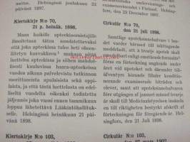 Lääkintöhallituksen kiertokirjeet apteekeille - Medicinalstyrelsens cirkulär till apoteken