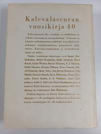 Kalevalaseuran vuosikirja 40