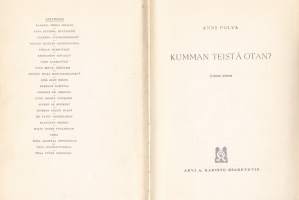 Kumman teistä otan?, 1959.  (romantiikka, romaani) (LÖYTÖNURKKAKIRJAT)