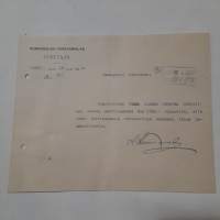 Vankila kuitti Konnunsuon varavankilan johtaja  kuitti / firmalomake allekirjoituksella 16.1.1922