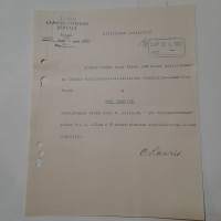 Vankila kuitti Turun lääninvankilan johtaja  kuitti / firmalomake allekirjoituksella 12.1.1922