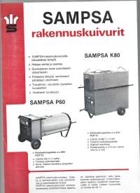 Sampsa K80  rakennuskuivurit  tuoteluettelo myyntiesite   2 s