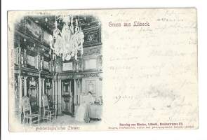 Lubeck  - paikkakuntakortti  postikortti -  kulkenut 1898 merkki pois