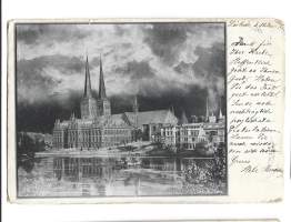Lubeck  - paikkakuntakortti  postikortti -  kulkenut 1898 merkki pois