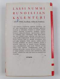 Runoilijan kalenteri 1959-1960 : kuultua, nähtyä, koettua (signeerattu, tekijän omiste)