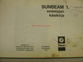 Sunbeam 1250/1500 -käyttöohjekirja