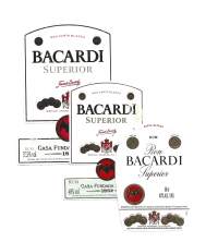 Ron Bacardi    - viinaetiketti 3 eril