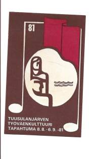Tuusulanjärven Työväenkulttuuri  1981tarra