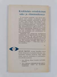 Kreikkalais-ortodoksinen usko ja elämännäkemys