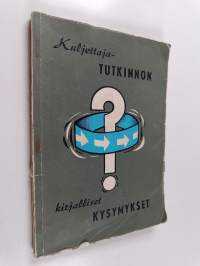 Kuljettajatutkinnon kirjalliset kysymykset