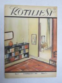 Kotiliesi 1931 nr 1, Nykyaikaa kodinsisustuksessa - arkkitehdit Aino &amp; Alvar Aalto - Erik Bryggman - P. &amp; M Blomstedt - 4-sivuinen artikkeli kalustekuvineen...