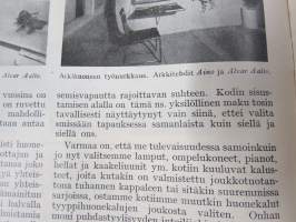 Kotiliesi 1931 nr 1, Nykyaikaa kodinsisustuksessa - arkkitehdit Aino &amp; Alvar Aalto - Erik Bryggman - P. &amp; M Blomstedt - 4-sivuinen artikkeli kalustekuvineen...