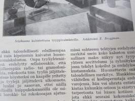 Kotiliesi 1931 nr 1, Nykyaikaa kodinsisustuksessa - arkkitehdit Aino &amp; Alvar Aalto - Erik Bryggman - P. &amp; M Blomstedt - 4-sivuinen artikkeli kalustekuvineen...