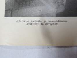 Kotiliesi 1931 nr 1, Nykyaikaa kodinsisustuksessa - arkkitehdit Aino &amp; Alvar Aalto - Erik Bryggman - P. &amp; M Blomstedt - 4-sivuinen artikkeli kalustekuvineen...