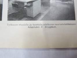 Kotiliesi 1931 nr 1, Nykyaikaa kodinsisustuksessa - arkkitehdit Aino &amp; Alvar Aalto - Erik Bryggman - P. &amp; M Blomstedt - 4-sivuinen artikkeli kalustekuvineen...