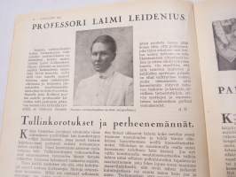 Kotiliesi 1931 nr 1, Nykyaikaa kodinsisustuksessa - arkkitehdit Aino &amp; Alvar Aalto - Erik Bryggman - P. &amp; M Blomstedt - 4-sivuinen artikkeli kalustekuvineen...