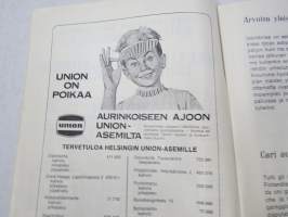 Yleisurheilumaaottelu Suomi - Italia, Helsinki 1-2.8.1967 -käsiohjelma / program
