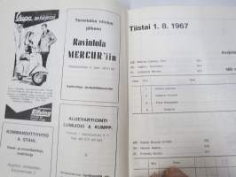 Yleisurheilumaaottelu Suomi - Italia, Helsinki 1-2.8.1967 -käsiohjelma / program
