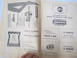 Iirot (Rauma) - Rosenlewin Urheilijat RU-38 19.5.1965 -Suomensarja (Suomen sarja / Mestaruussarja)  -jalkapallo käsiohjelma
