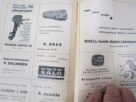 Iirot (Rauma) - Rosenlewin Urheilijat RU-38 19.5.1965 -Suomensarja (Suomen sarja / Mestaruussarja)  -jalkapallo käsiohjelma