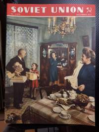 Soviet Union 1954 December -Soviet propaganda magazine / Neuvostoliittolainen tasokas propagandajulkaisu, erittäin runsas kuvitus, sisältää suomenk. kuvaselostukset