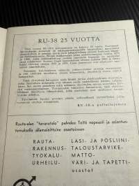 Rosenlewin Urheilijat RU-38, Pori - Rauma Pa 5.5.1963 -Suomensarja (Suomen sarja / Mestaruussarja)  -jalkapallo käsiohjelma