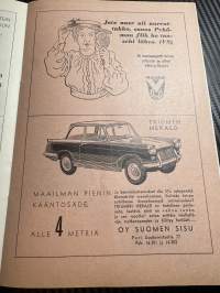 Rosenlewin Urheilijat RU-38, Pori - Tampere I- Kissat 16.6.1963 -Suomensarja (Suomen sarja / Mestaruussarja)  -jalkapallo käsiohjelma