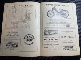 Rosenlewin Urheilijat RU-38, Pori - TKT Tampere 28.7.1963 -Suomensarja (Suomen sarja / Mestaruussarja)  -jalkapallo käsiohjelma