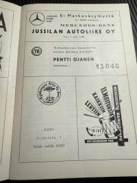 Rosenlewin Urheilijat RU-38, Pori - 1Ilves=Kissat Tampere 7.8.1963 -Suomensarja (Suomen sarja / Mestaruussarja)  -jalkapallo käsiohjelma