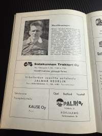 Rosenlewin Urheilijat RU-38, Pori - 1Ilves=Kissat Tampere 7.8.1963 -Suomensarja (Suomen sarja / Mestaruussarja)  -jalkapallo käsiohjelma