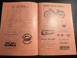 Rosenlewin Urheilijat RU-38, Pori - HIK Hanko 18.8.1963 -Suomensarja (Suomen sarja / Mestaruussarja)  -jalkapallo käsiohjelma