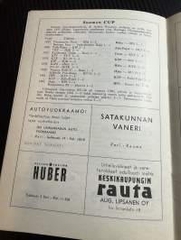 Rosenlewin Urheilijat RU-38, Pori - HIK Hanko 18.8.1963 -Suomensarja (Suomen sarja / Mestaruussarja)  -jalkapallo käsiohjelma