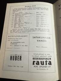 Rosenlewin Urheilijat RU-38, Pori - HPK Hämeenlinna 29.9.1963 -Suomensarja (Suomen sarja / Mestaruussarja)  -jalkapallo käsiohjelma
