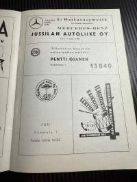 Rosenlewin Urheilijat RU-38, Pori - MesTo Tampere 13.10.1963 -Suomensarja (Suomen sarja / Mestaruussarja)  -jalkapallo käsiohjelma