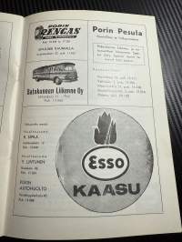 Rosenlewin Urheilijat RU-38, Pori - MesTo Tampere 13.10.1963 -Suomensarja (Suomen sarja / Mestaruussarja)  -jalkapallo käsiohjelma