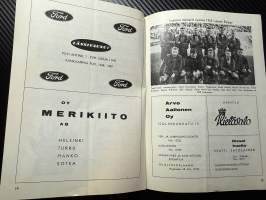 Rosenlewin Urheilijat RU-38, Pori - HIK Hanko 18.5.1964 -Suomensarja (Suomen sarja / Mestaruussarja)  -jalkapallo käsiohjelma