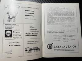 Rosenlewin Urheilijat RU-38, Pori - TuTo Turku 14.6.1964 -Suomensarja (Suomen sarja / Mestaruussarja)  -jalkapallo käsiohjelma
