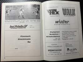 Rosenlewin Urheilijat RU-38, Pori - TPV Tampere 21.6.1964 -Suomensarja (Suomen sarja / Mestaruussarja)  -jalkapallo käsiohjelma