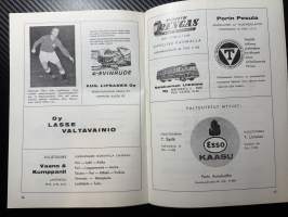 Rosenlewin Urheilijat RU-38, Pori - HJK Helsinki 5.7.1964 -Suomensarja (Suomen sarja / Mestaruussarja)  -jalkapallo käsiohjelma