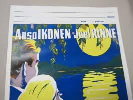 Tyttö kuunsillalta - Flickan från månbron -elokuvajuliste, Ansa Ikonen - Joel Rinne, ohjaus Matti Kassila, kuvaus Kalle Peronkoski